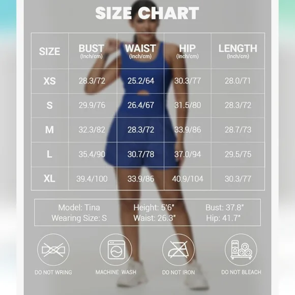 Wenlia Womens Workout Romper Tennis Dress Running Onesie Criss Cross L NWT Swim - Picture 5 of 7